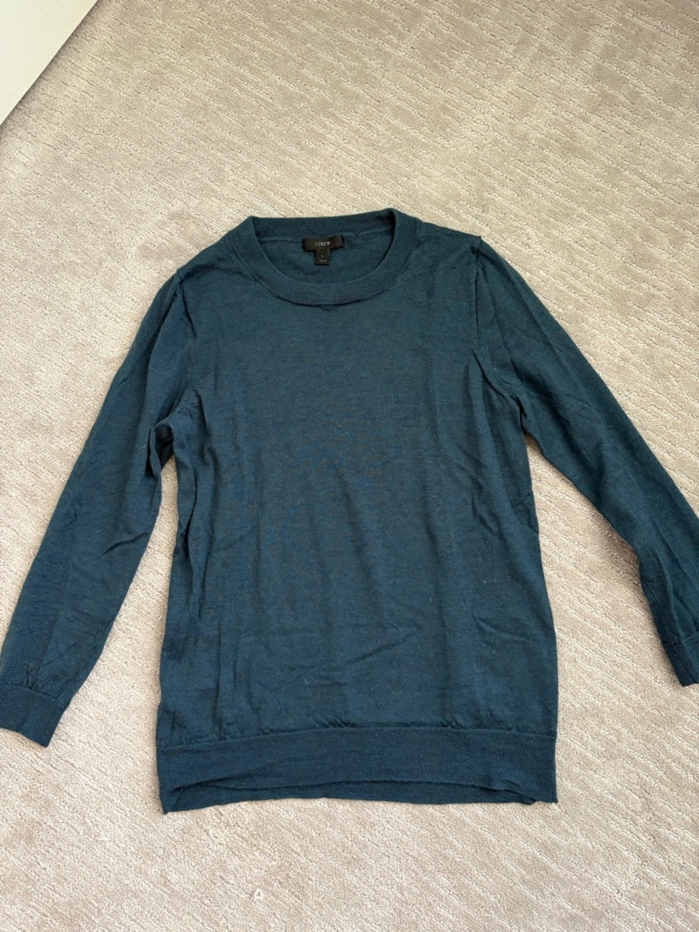 J.Crew Women’s Crewneck Sweater Peacock Blue sz L